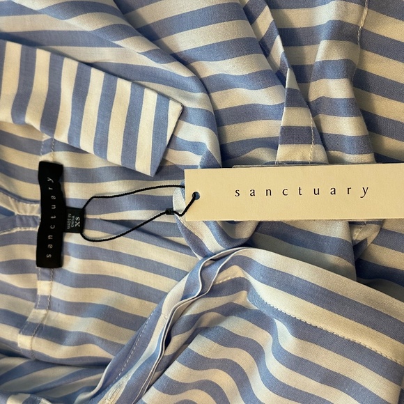 Sanctuary Tie Back Boyfriend Top, NWT, Sz XSmall - Picture 3 of 6